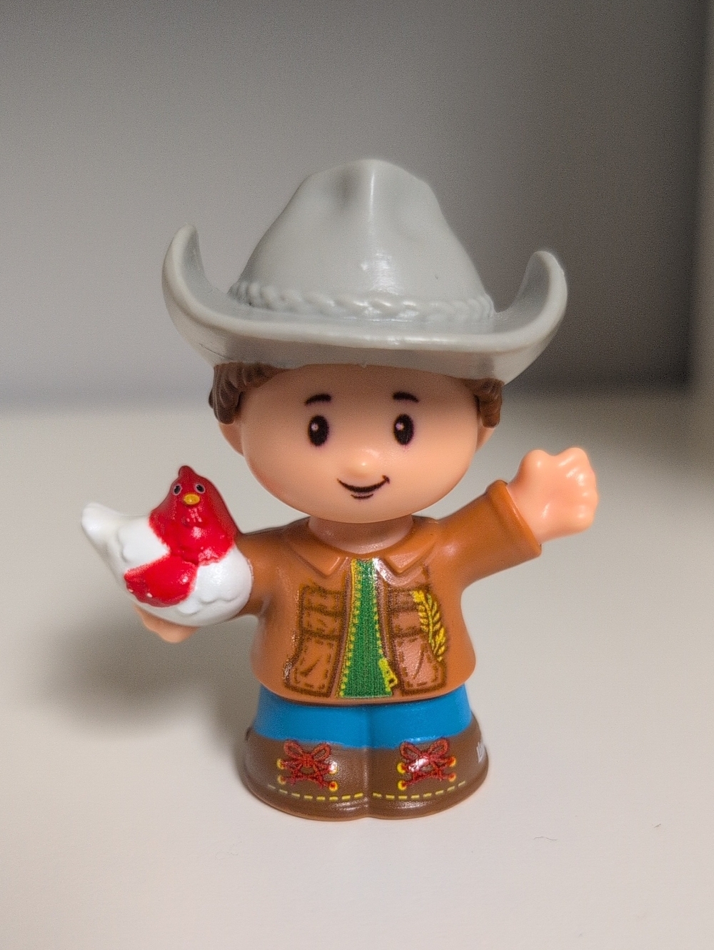 🩵3/$20🩵 Little People Farmer Man With Hen Grey Hat 2016 Mattel
